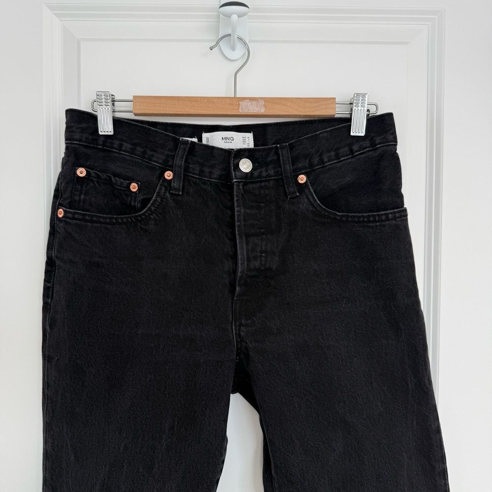 MANGO | Havana Straight Leg Black Jeans - Size 8 - Picture 7 of 15